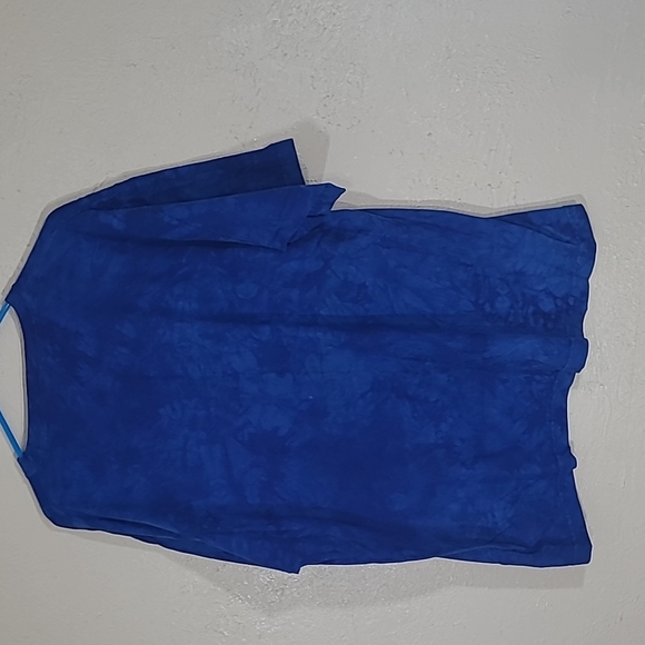 vintage 90s Rag Tops Native American Necklace feathers size L blue tie dye shirt - Picture 7 of 7